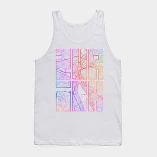 Zurich, Switzerland City Map Typography - Colorful Tank Top